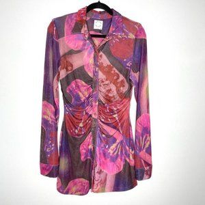 With Jean Limited Edition Andy Dress Flamboyant Anthurium NWT | XS